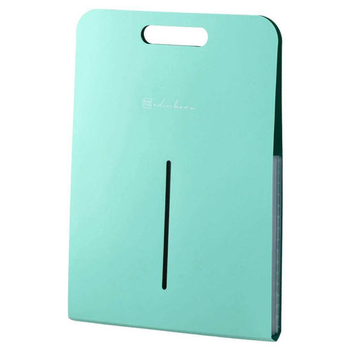 Picture of EXPANDING FILE VERTICAL A4 5 TABS LIGHT GREEN